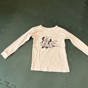 4/20$ Baby Gap x Disney Kids Pink Long Sleeve Minnie Mouse Shirt size 4